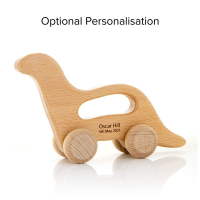 wooden dinosaur with personalisation
