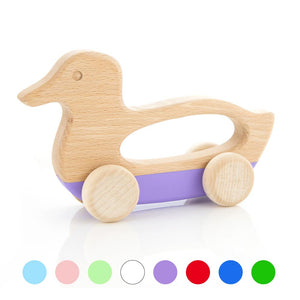 Duck toy in pastel violet